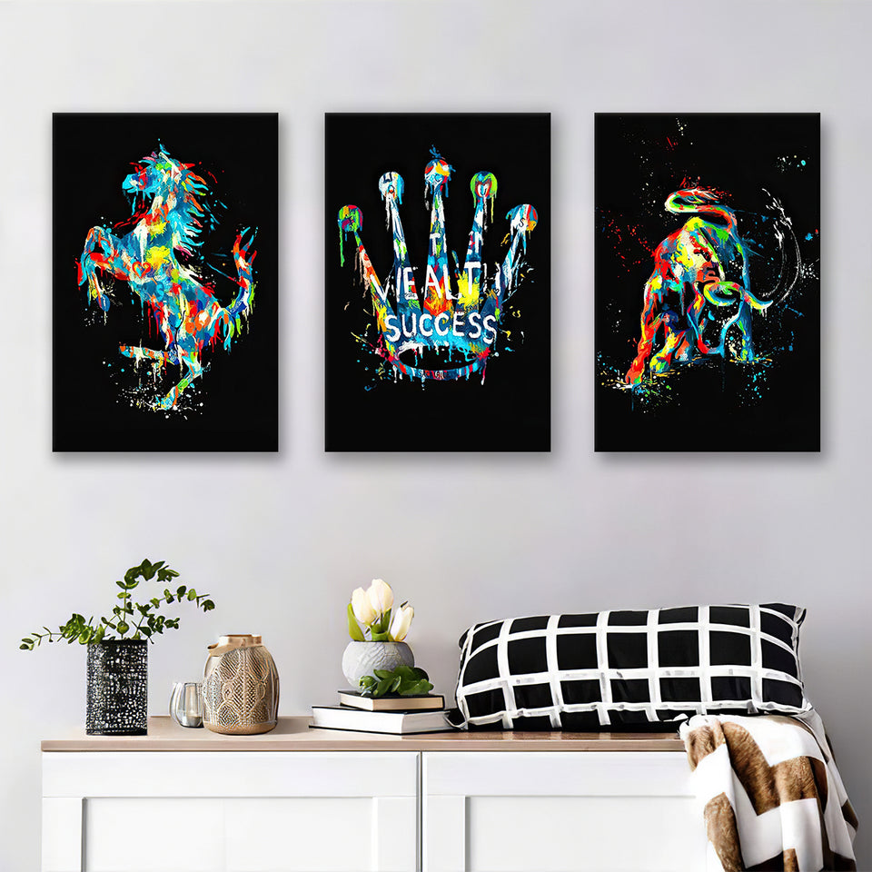 Dream Trilogy - 3 Piece Set Set of 3 Piece Canvas Prints Wall Art Decor