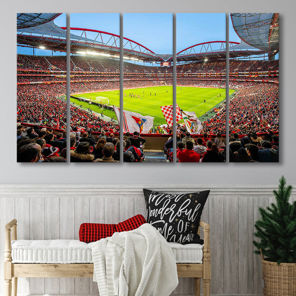 Da Luz Estadio, Stadium Canvas, Sport Art, Gift for him, Multi Panels B, Canvas Prints Wall Art Decor