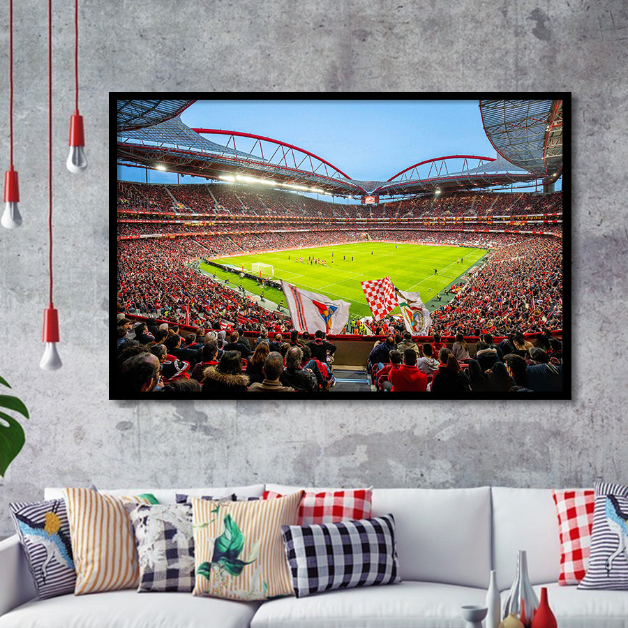 Da Luz Estadio, Stadium Canvas, Sport Art, Gift for him, Framed Art Prints Wall Art Decor, Framed Picture