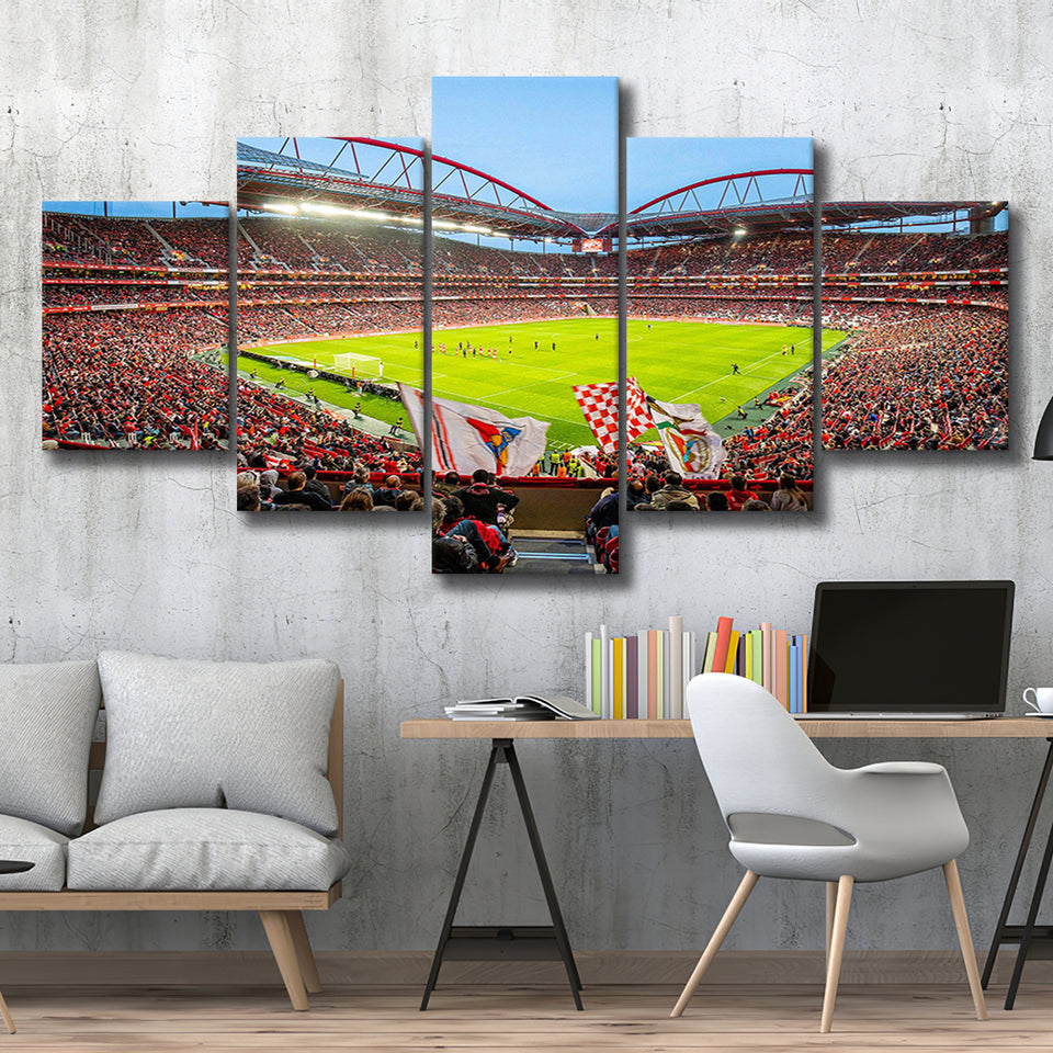 Da Luz Estadio, Stadium Canvas, Sport Art, Large Canvas, Multi Panels, Canvas Prints Wall Art Decor