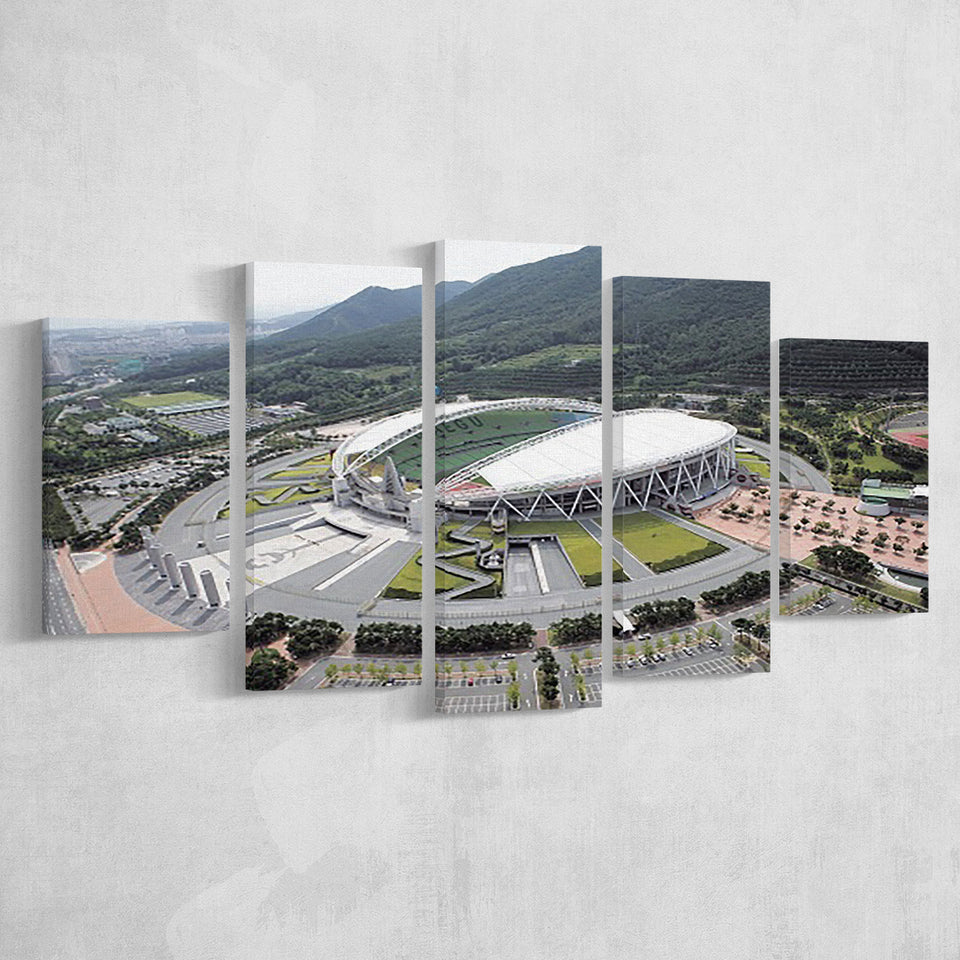 Daegu Stadium Aerial View, Stadium Canvas, Sport Art, Large Canvas, Multi Panels, Canvas Prints Wall Art Decor