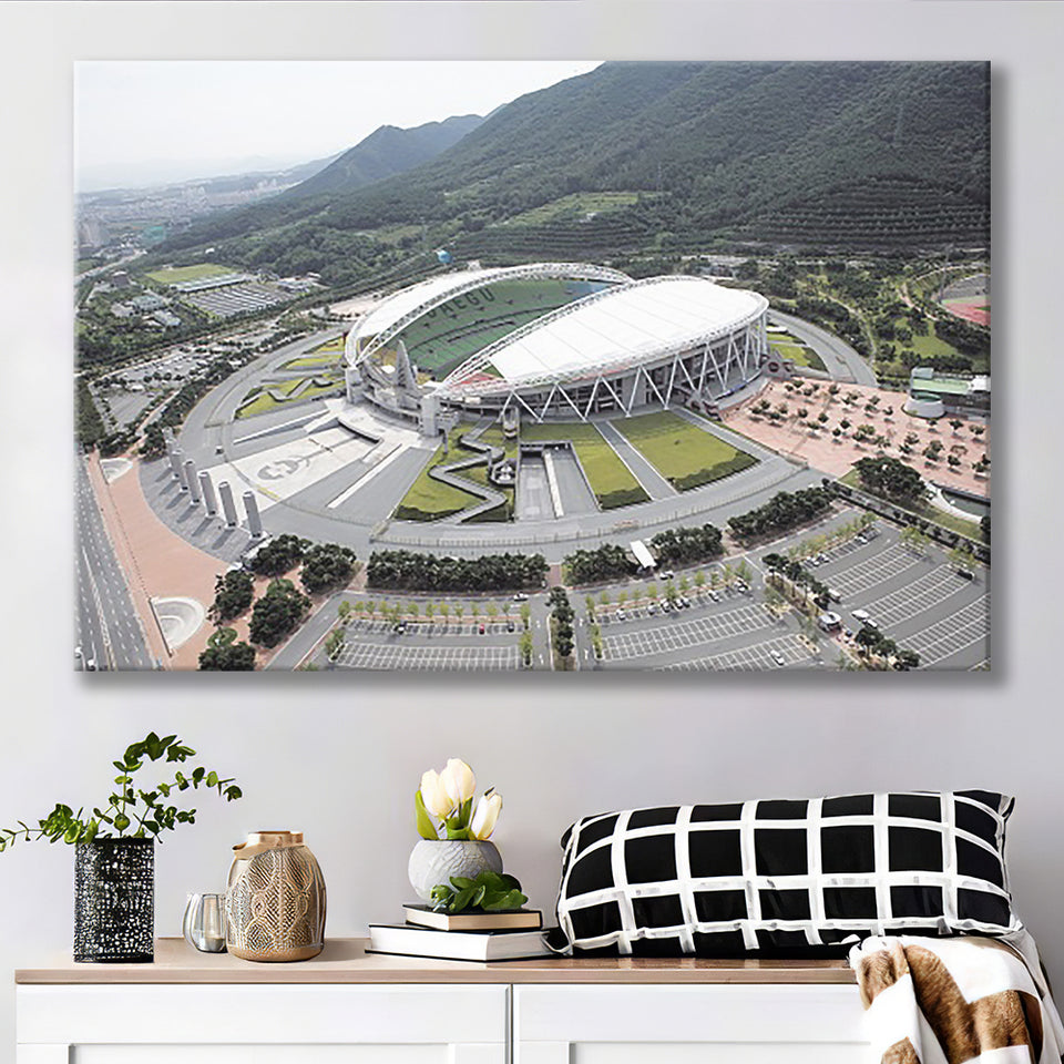 Daegu Stadium Aerial View, Stadium Canvas, Sport Art, Gift for him, Fan Gift, Canvas Prints Wall Art Decor