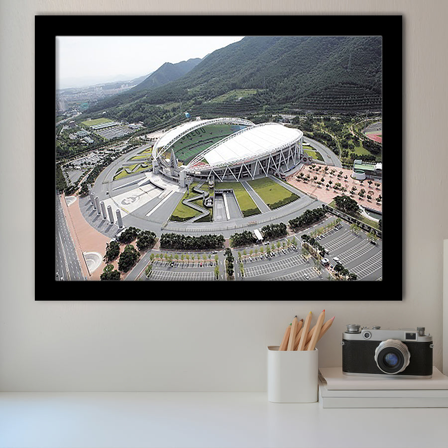 Daegu Stadium Aerial View, Stadium Canvas, Sport Art, Gift for him, Framed Art Prints Wall Art Decor, Framed Picture