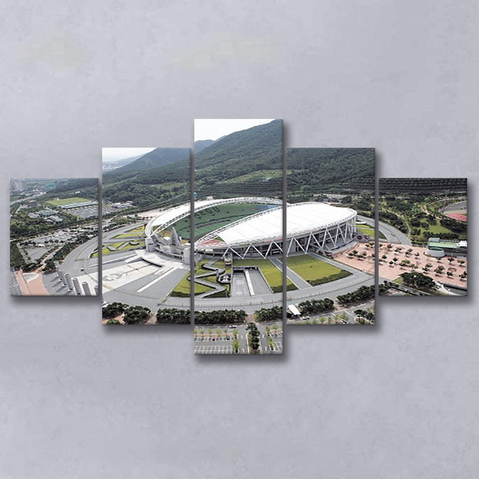 Daegu Stadium Aerial View, Stadium Canvas, Sport Art, Large Canvas, Multi Panels, Canvas Prints Wall Art Decor
