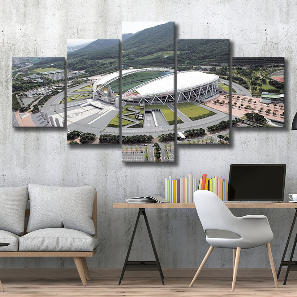 Daegu Stadium Aerial View, Stadium Canvas, Sport Art, Large Canvas, Multi Panels, Canvas Prints Wall Art Decor