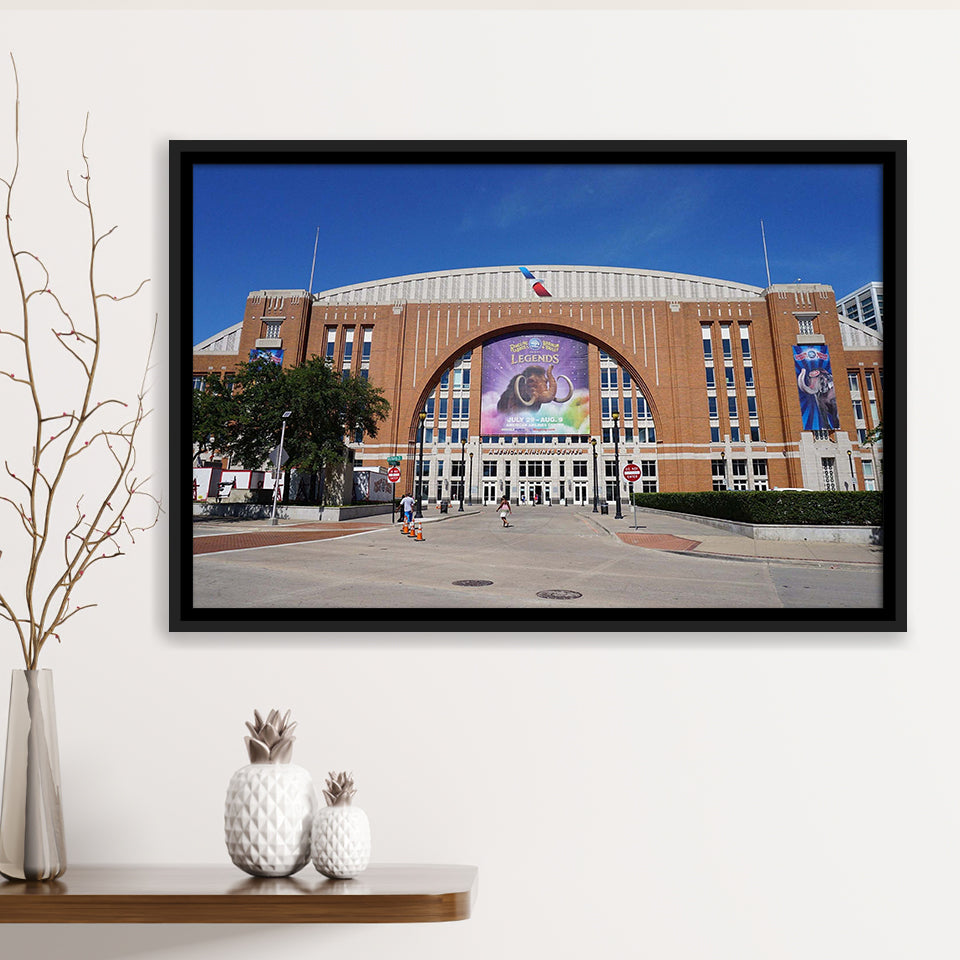 Dallas Mavericks Stadium Framed Canvas Prints American Airlines Center Wall Art,Sport Stadium Art Prints, Fan Gift