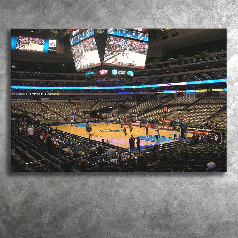 Dallas Mavericks Wall Art American Airlines Center Stadium Canvas Prints,Sport Stadium Art Prints, Fan Gift, Wall Decor