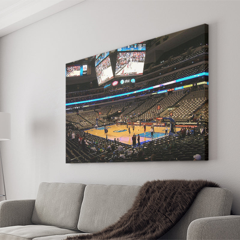 Dallas Mavericks Wall Art American Airlines Center Stadium Canvas Prints,Sport Stadium Art Prints, Fan Gift, Wall Decor