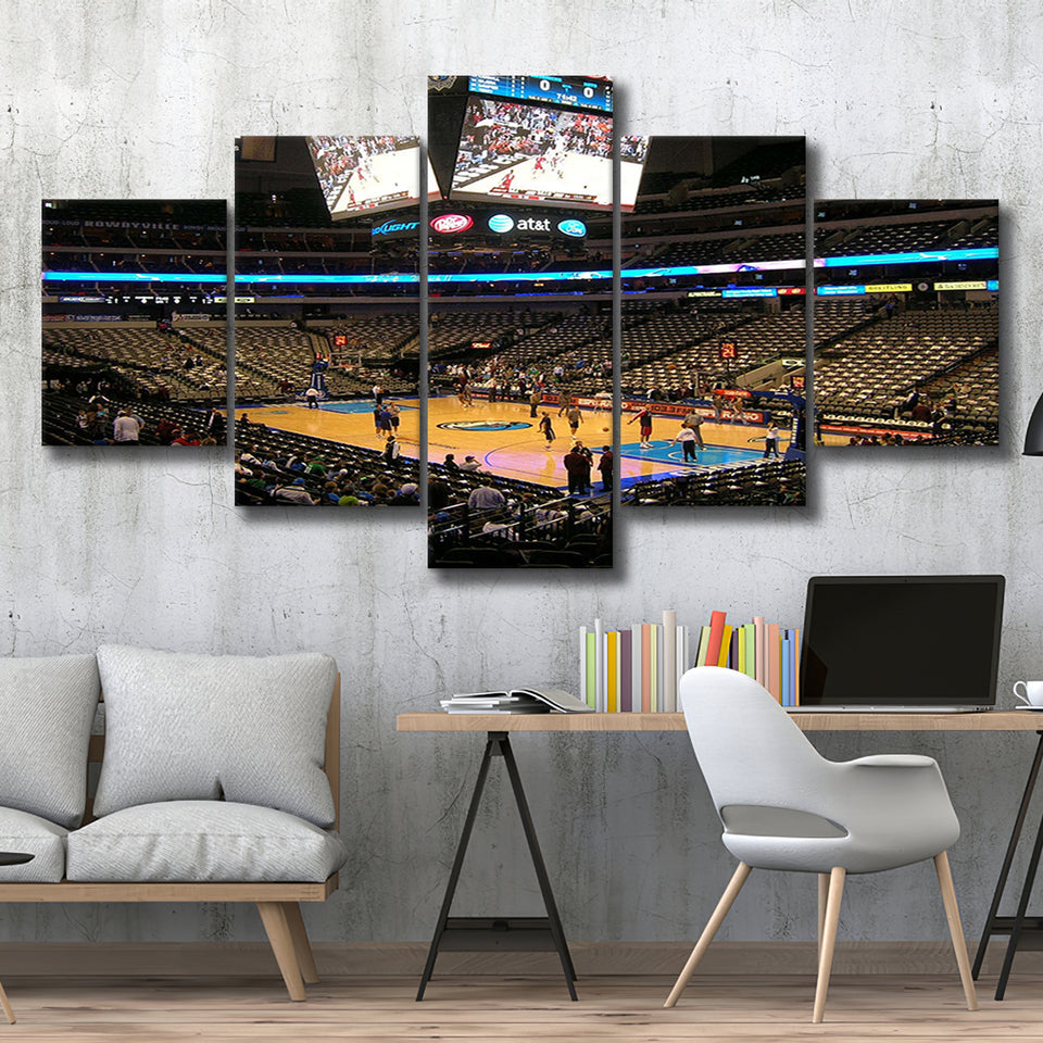 Dallas Mavericks Wall Art American Airlines Center Stadium Canvas Prints,Multi Panels,Sport Stadium Art Prints, Fan Gift