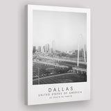 Dallas, Usa 1 Black And White Art Canvas Prints Wall Art Home Decor
