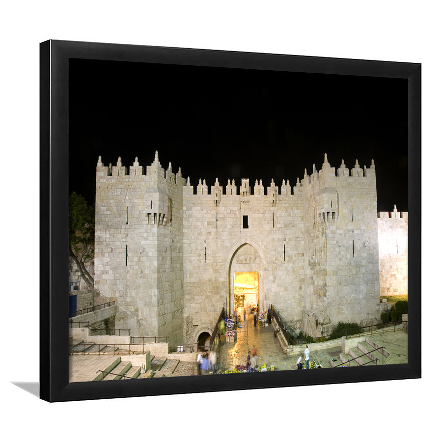 Damascus Gate entrance Old City Jerusalem Palestine Framed Art Prints Wall Decor - Painting Art, Wall Art, Home Decor