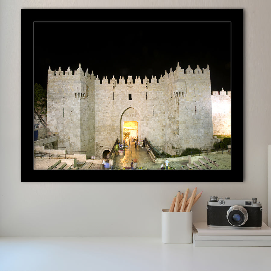 Damascus Gate entrance Old City Jerusalem Palestine Framed Art Prints Wall Decor - Painting Art, Wall Art, Home Decor