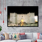 Damascus Gate entrance Old City Jerusalem Palestine Framed Art Prints Wall Decor - Painting Art, Wall Art, Home Decor