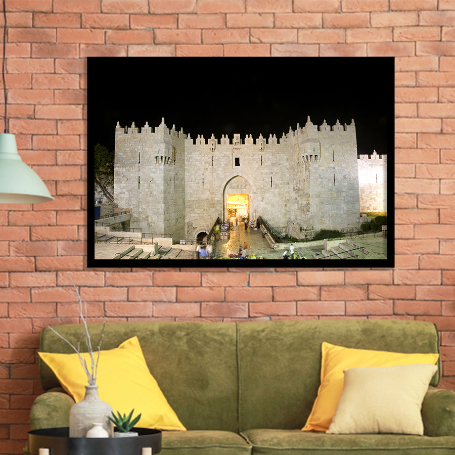 Damascus Gate entrance Old City Jerusalem Palestine Framed Art Prints Wall Decor - Painting Art, Wall Art, Home Decor