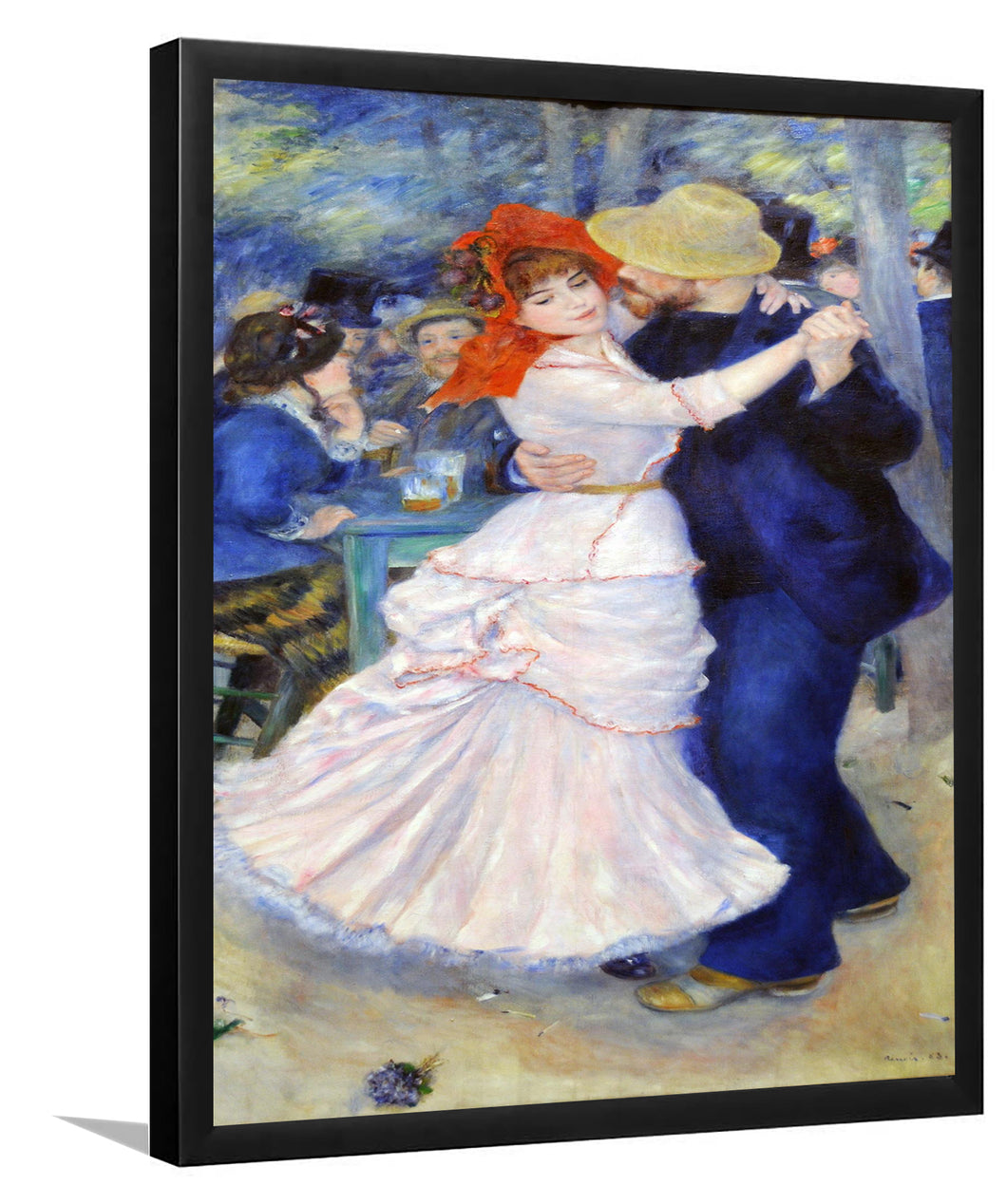 Dance In Bougival By Pierre-Auguste Renoir-Art Print,Frame Art,Plexiglass Cover