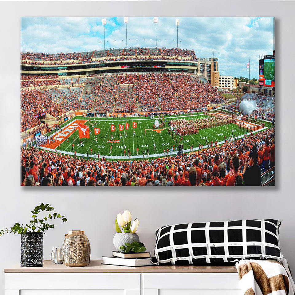 Darrell K Royal Stadium Canvas Prints Texas Memorial Wall Art,Sport Stadium Art Prints, Fan Gift, Wall Decor