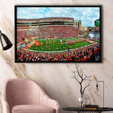 Darrell K Royal Stadium Framed Canvas Prints Texas Memorial Wall Art,Sport Stadium Art Prints, Fan Gift