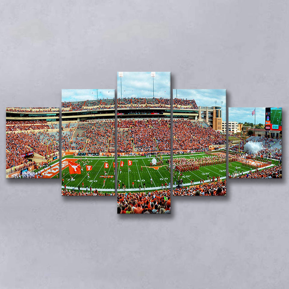 Darrell K Royal Stadium Canvas Prints Texas Memorial Wall Art,Multi Panels,Sport Stadium Art Prints, Fan Gift