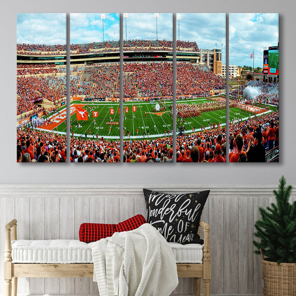 Darrell K Royal Stadium Canvas Prints Texas Memorial Wall Art,Multi Panels B,Sport Stadium Art Prints, Fan Gift