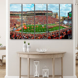 Darrell K Royal Stadium Canvas Prints Texas Memorial Wall Art,Multi Panels B,Sport Stadium Art Prints, Fan Gift
