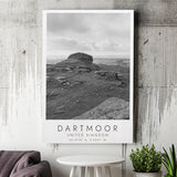 Dartmoor National Park Travel Art Black And White Decor Canvas Prints Wall Art Home Decor