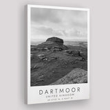Dartmoor National Park Travel Art Black And White Decor Canvas Prints Wall Art Home Decor