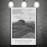 Dartmoor National Park Travel Art Black And White Decor Canvas Prints Wall Art Home Decor