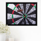 Darts, Darts Framed Canvas Prints Wall Art Decor, Black Floating Frame