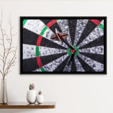 Darts, Darts Framed Canvas Prints Wall Art Decor, Black Floating Frame