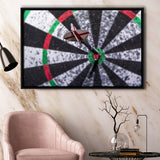 Darts, Darts Framed Canvas Prints Wall Art Decor, Black Floating Frame