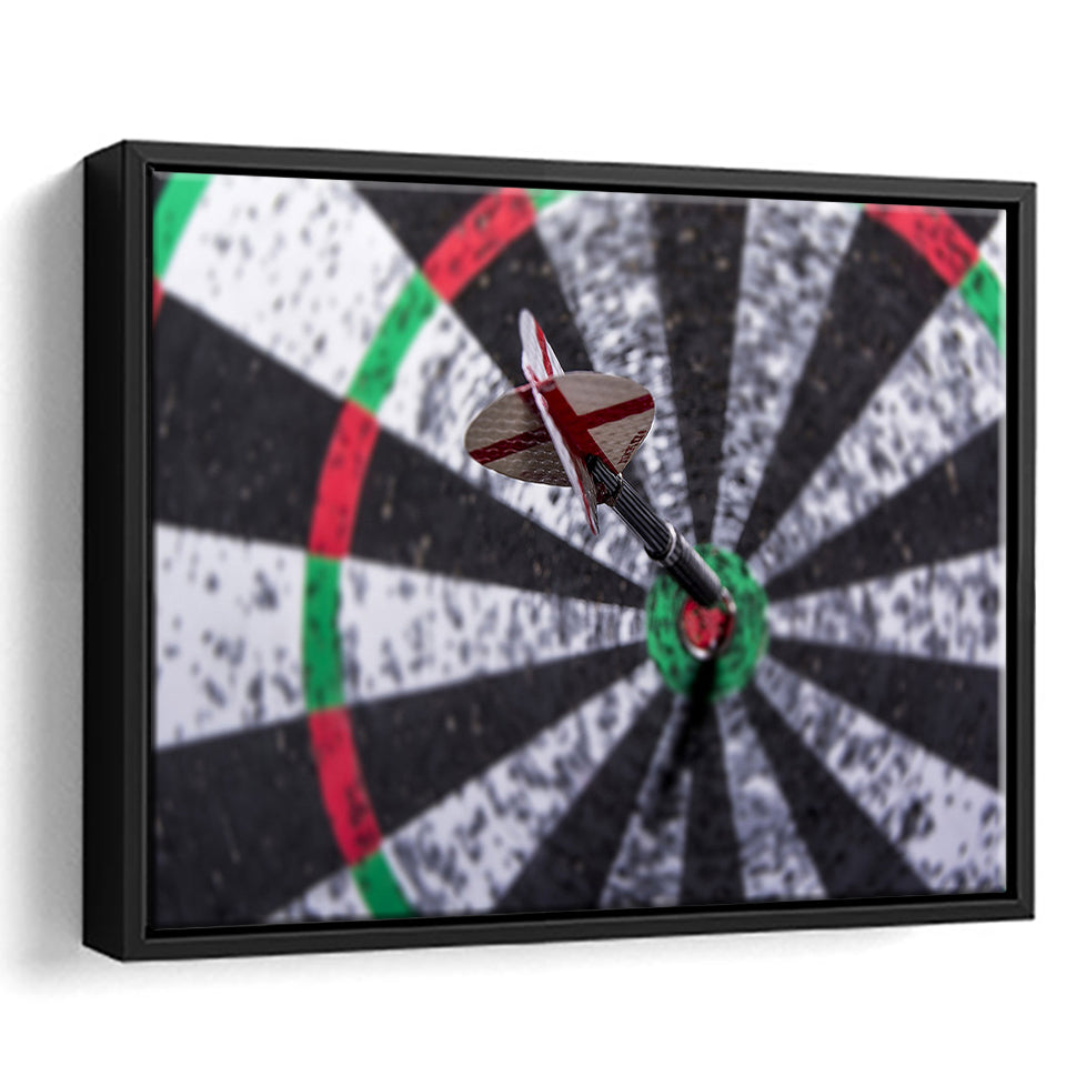 Darts, Darts Framed Canvas Prints Wall Art Decor, Black Floating Frame