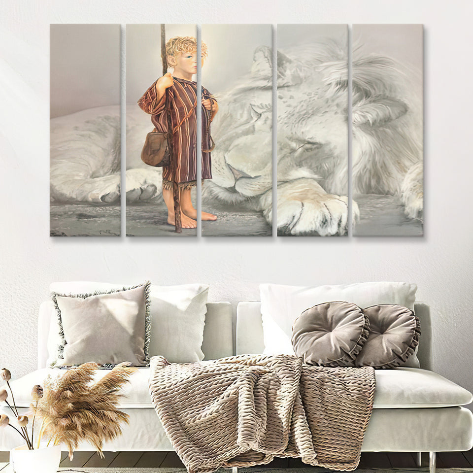 Davids First Goliath 5 Piece B Multi Panels Canvas Prints Wall Art - Painting Canvas,Wall Decor