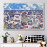 Davis Wade Stadium Bulldogs Stadium Watercolor, Sport Art Prints Fan Gift, Canvas Prints Wall Art Decor