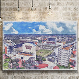 Davis Wade Stadium Bulldogs Stadium Watercolor, Sport Art Prints Fan Gift, Canvas Prints Wall Art Decor