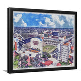 Davis Wade Stadium Bulldogs Stadium Watercolor, Sport Prints Fan Gift, Framed Art Prints Wall Art Decor