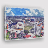 Davis Wade Stadium Bulldogs Stadium Watercolor, Sport Art Prints Fan Gift, Canvas Prints Wall Art Decor