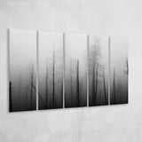 Dead Forest Canvas , Gothic Theme, 5 Panel B Canvas Prints Wall Art, Extra Large Canvas Decor