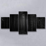 Dead Forest Decor, Gothic Room,Gothic Theme Canvas Art, 5 Panel Canvas Prints Wall Art,Mixed Canvas, Large Canvas