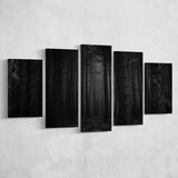 Dead Forest Decor, Gothic Room,Gothic Theme Canvas Art, 5 Panel Canvas Prints Wall Art,Mixed Canvas, Large Canvas