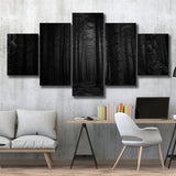 Dead Forest Decor, Gothic Room,Gothic Theme Canvas Art, 5 Panel Canvas Prints Wall Art,Mixed Canvas, Large Canvas
