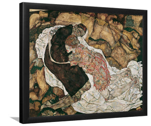 Death And The Maiden By Egon Schiele-Art Print,Canvas Art,Frame Art,Plexiglass Cover