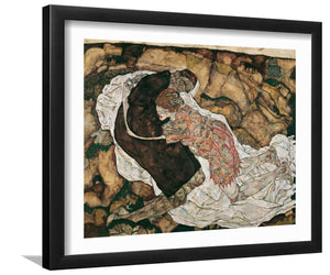Death And The Maiden By Egon Schiele-Canvas art,Art Print,Frame art,Plexiglass cover