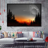 Death Star Movie Framed Canvas Prints Wall Art - Painting Canvas, Wall Decor, Canvas Art, Floating Frame