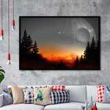 Death Star Movie Framed Art Prints Wall Decor - Painting Prints, Wall Art, Framed Picture, Black Frame