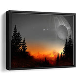Death Star Movie Framed Canvas Prints Wall Art - Painting Canvas, Wall Decor, Canvas Art, Floating Frame