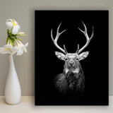 Deer Head Grey Black Hunting Decor Framed Art Prints Wall Decor - Painting Prints, Wall Art, Framed Picture, For Sale