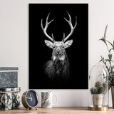 Deer Head Grey Black Hunting Decor Framed Art Prints Wall Decor - Painting Prints, Wall Art, Framed Picture, For Sale