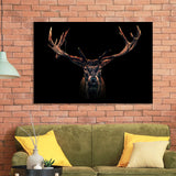 Deer Stag Head Black Wild Animal Framed Art Prints Wall Decor - Painting Prints,Wall Art, Framed Picture,For Sale