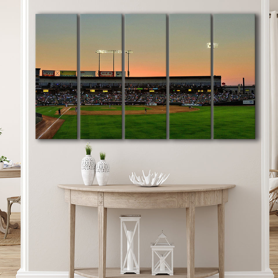 Dell Daimond Wall Art Round Rock Express Stadium Canvas Prints,Multi Panels B,Sport Stadium Art Prints, Fan Gift