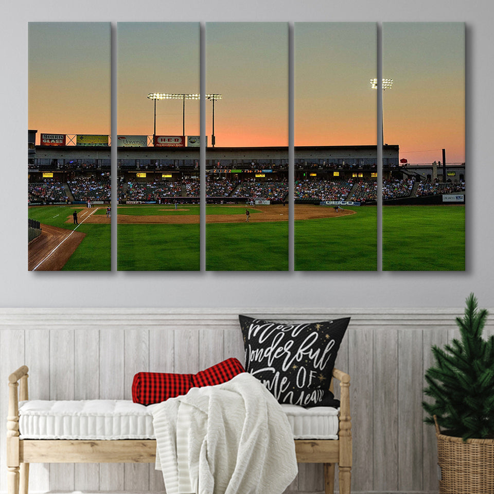 Dell Daimond Wall Art Round Rock Express Stadium Canvas Prints,Multi Panels B,Sport Stadium Art Prints, Fan Gift